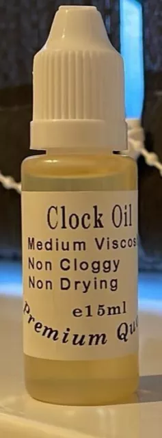 High Quality Priory Clock Oil with Precision Nozzle - 15ml - Free P&P UK seller