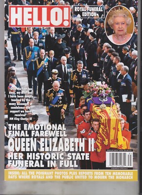 FINAL FAREWELL QUEEN Elizabeth Ii 2022 Hello! Royal Funeral Magazine ...