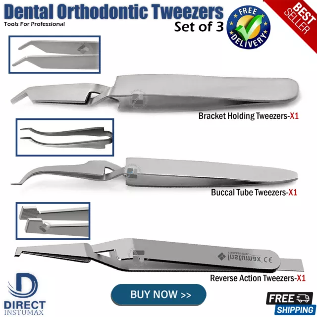 Surgical Dental Orthodontic Bracket Holder Tweezer Olecranon Buccal Tube Forceps