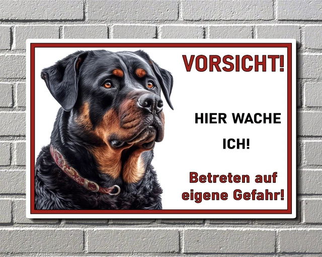 Petsigns Warnschild Rottweiler - Individuelles Metallschild Für Garten Und Einfahrt