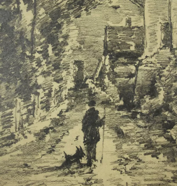 Albert Il Roy 1894 Strada Villaggio Di Plombières-les-bainss Disegno Vosge