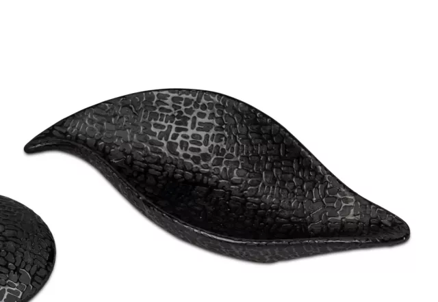 Dekoschale MODERN BLACK oval L. 27cm matt schwarz Keramik Formano