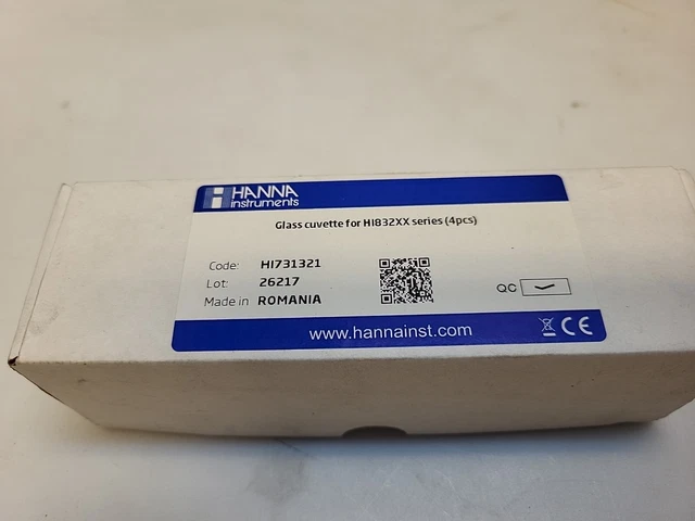 NEW HANNA HI731321 GLASS CUVETTE 10ML GLASS VIAL 4pk