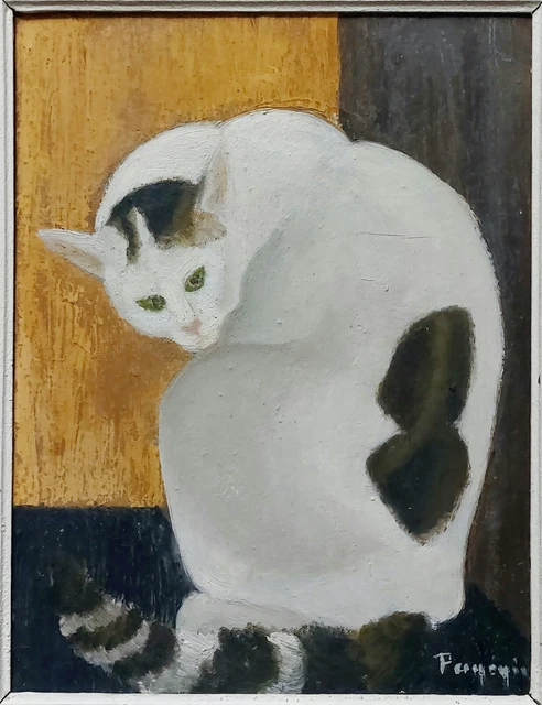 Tableau Chat Vintage Imprimé Sur Bois – Déco Murale Collection Animale Aristocratique, 17x24 Cm | Fabriqué En Italie