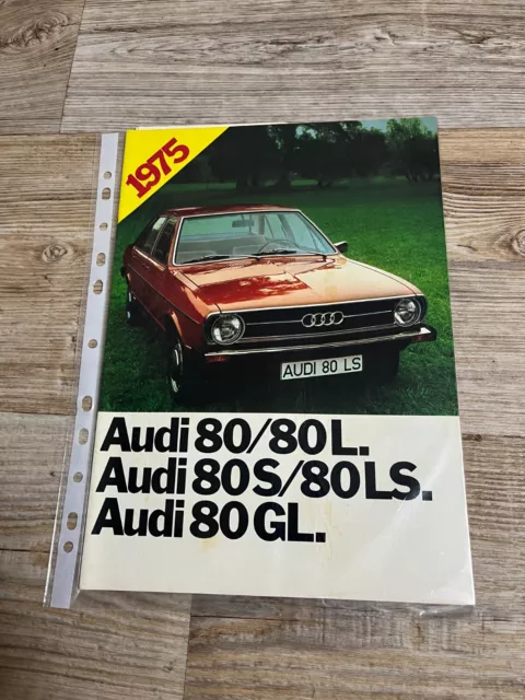 Prospekt Audi 80/L/S/LS/GL 1975 + Preisliste Brochüre Automobil KFZ R