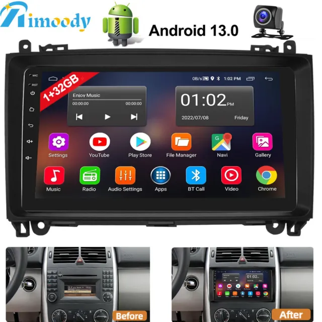 Android 13.0 Autoradio GPS Für Mercedes Benz A/ B-Klasse W245 W169 2004-2012+Kam