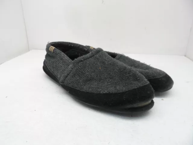 Acorn Men's Moc Slip-On Summerweight Slippers Grey/Black Size 9-10M