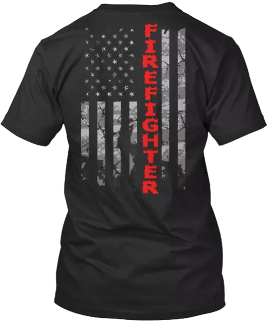 FIREFIGHTER FLAG US T-Shirt Made in the USA Size S to 5XL $22.87 - PicClick