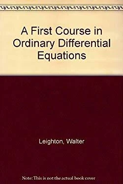 First Course in Ordinary Differential Equations Hardcover Walter