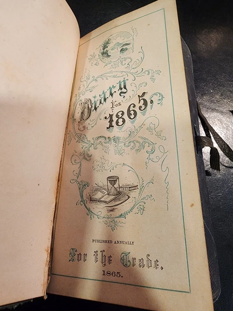 Antique Leather Victorian Diary 1865 LOADED Every Page + Letter In Back MUST see 3