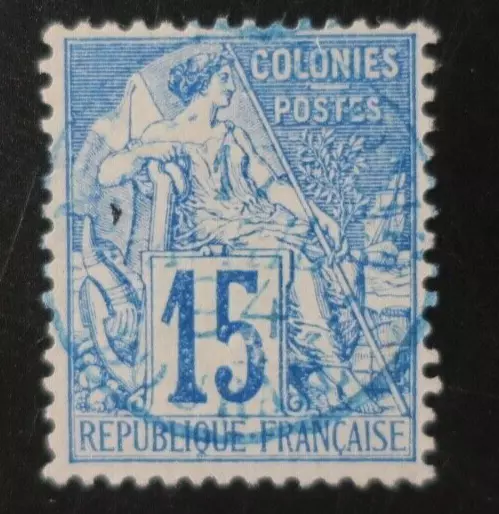 Colonies Générales Fr. A. Dubois N° 51 Obl Bourail Nouvelle Calédonie  1894