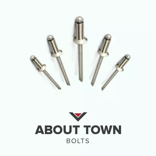 4.8mm (x Choose Length) Countersunk Open Aluminium Steel Blind Pop Rivets