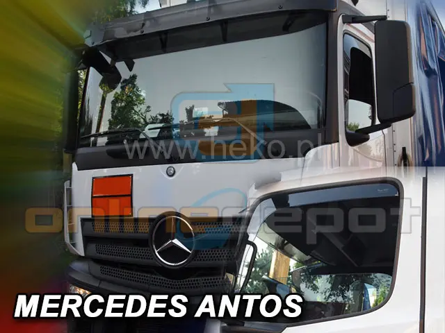 Windabweiser MERCEDES ACTROS / ANTOS ab Bj. 2012 2-tlg HEKO dunkel Regenabweiser 3