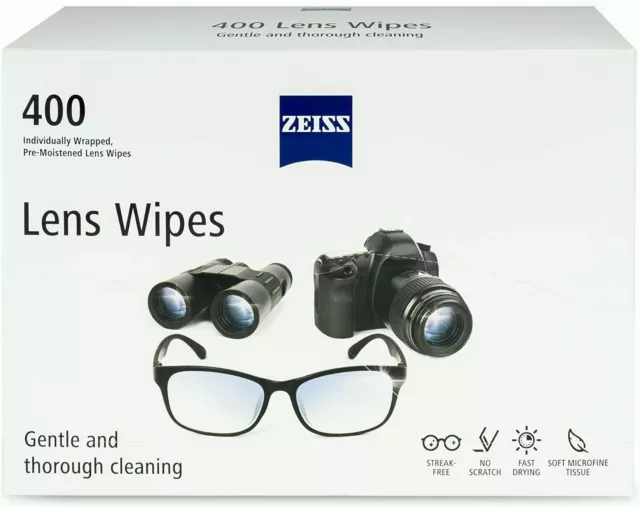 Zeiss Pre-Moistened Lens Cleaning Wipes, 400 Count