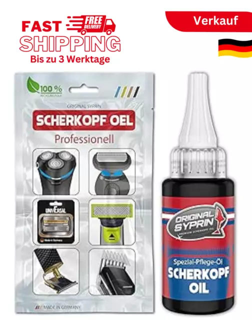 Orig. Syprin Scherkopf-Öl für Haarschneidemaschinen Haarschneider Rasierer 30 ml