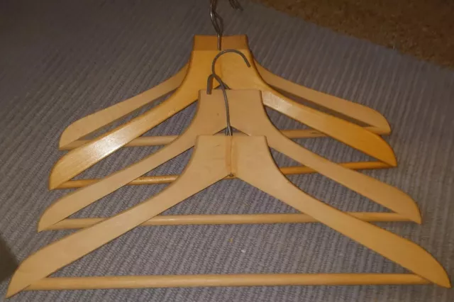 Job lot Wooden Coat Suit Hangers Retro