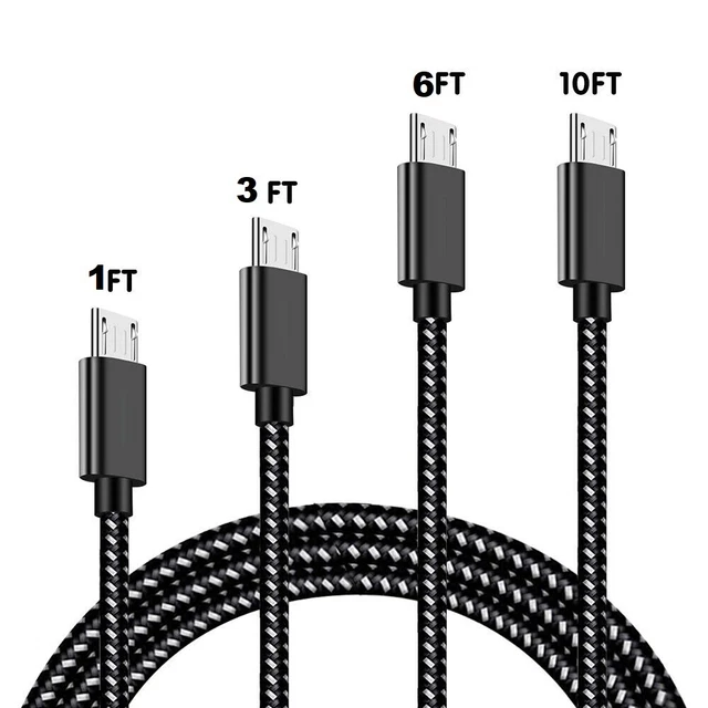 Heavy Duty Micro USB Fast Charger Data Cable Cord For Samsung Android HTC LG US