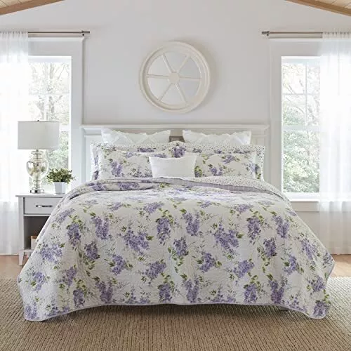 Laura Ashley Home - Keighley Collection - Quilt Set - 100% Cotton Reversible L