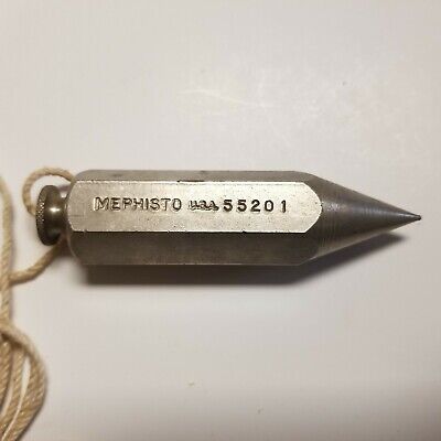 Vintage Mephisto No. 55201 Plumb Bob,8 OZ> With String 3 1/2 in Long