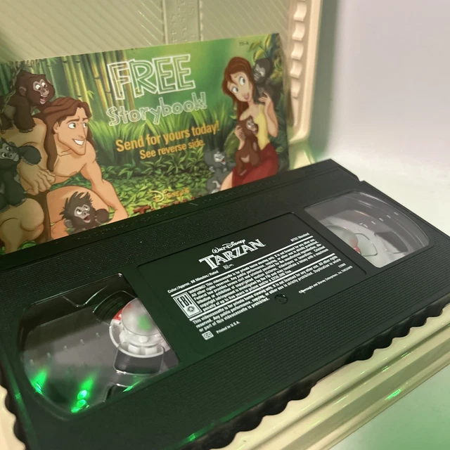Clamp Shell Box TARZAN (VHS, 1999 White Clamshell Case) Animated Walt Disney Home Video ...