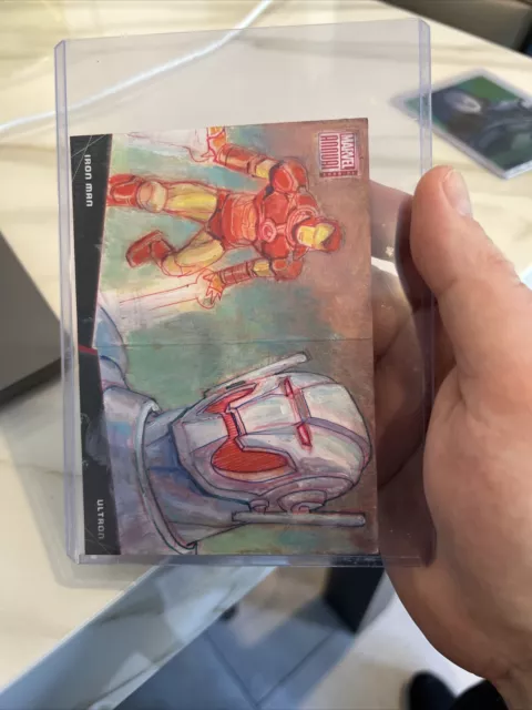 2021 Marvel Annual 1/1 Sketch - Artist TWOVOO - Battle Booklet Iron-man Ultron