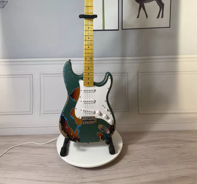 Factory MetallicGreen ST ElectricGuitar SSS Pickups TremoloBridge ChromeHardware