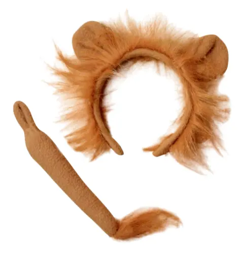 LION Ears and Tail Set Headband Fancy Dress Costume Accessory ONE SIZE FITS ALL