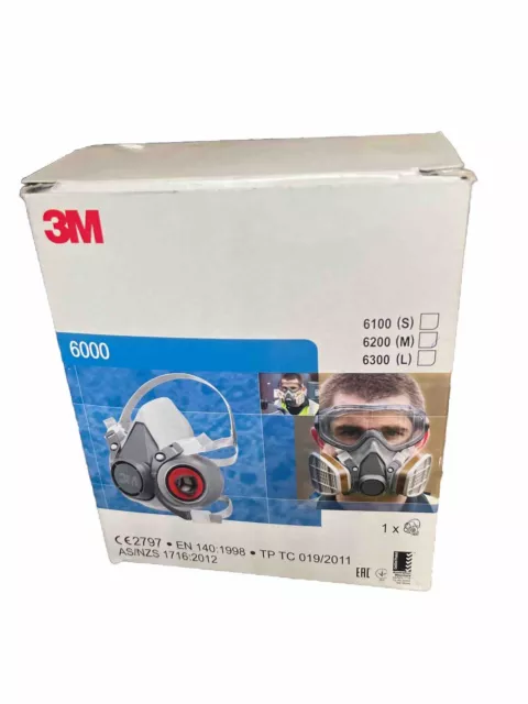 3M 6000 Half Face Respirator - Medium 6200 And 2138 Particulate Filter