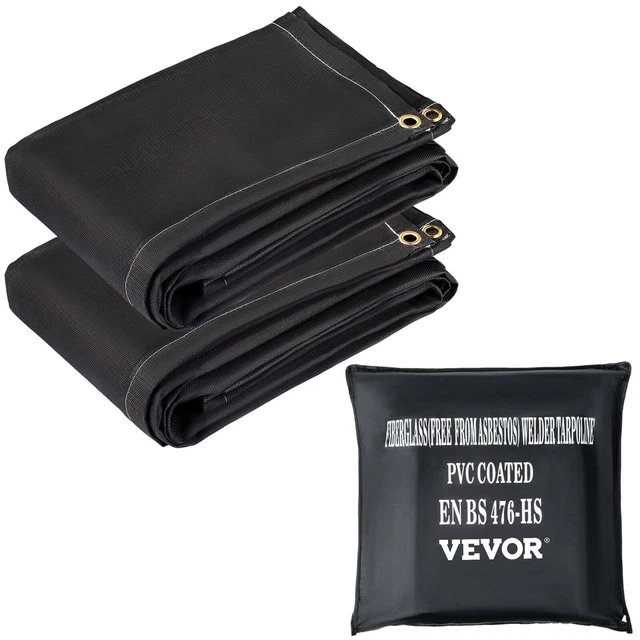 Heavy Duty Welding Blanket 6x6 ft Fiberglass Welding Curtain Weld Blanket 2 Pack