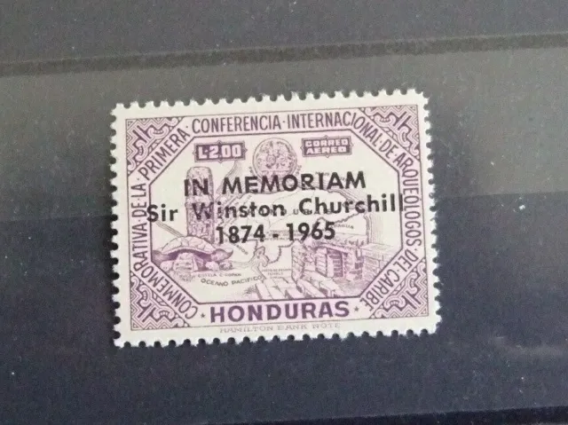 Honduras #379 F-Vf Mnh (Comme Neuf Jamais Articulé), Umm 1965 Churchill Memorial Haut Val 3