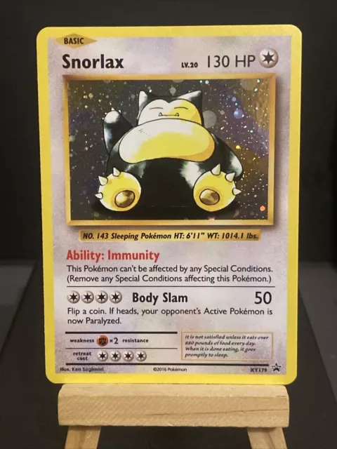 Pokemon Card Snorlax XY179 Holo Black Star Promo Near Mint