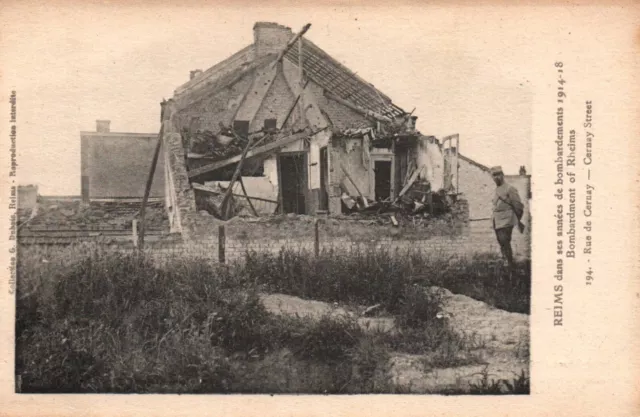CPA 51 - REIMS (Marne) - 194. Route de Cernay. Bombardements 14-18