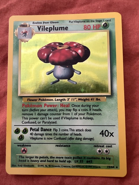 Pokemon WOTC Jungle Set - Vileplume - HOLO Rare - 15/64 