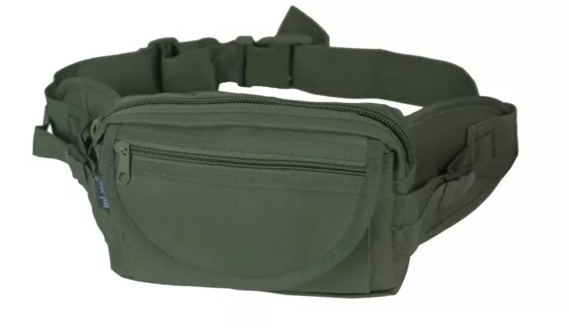 NEUF Vert Olive SAC DE TAILLE Grande - 3 Poche Banane Day Ceinture Transport