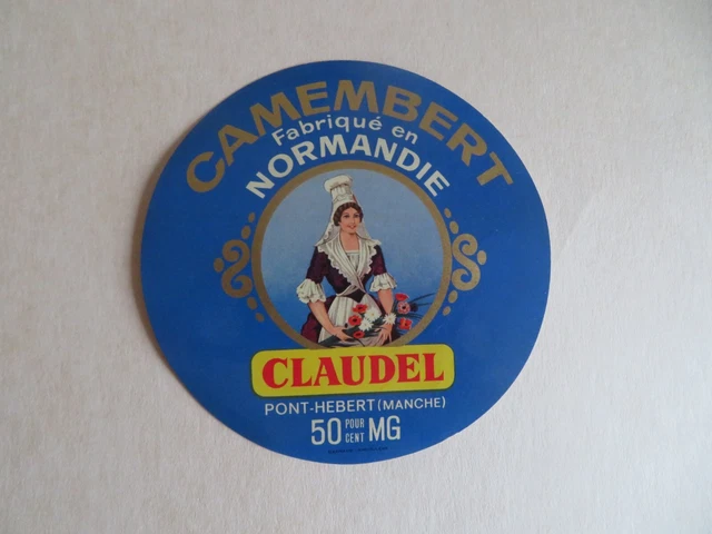 Etiquette de fromage Camembert Claudel