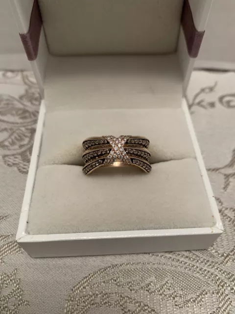 LeVian Diamond X 14K Rose Gold Ring