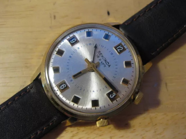 Rare Russian Ussr Sekonda Alarm 1960'S Vintage Mechanical Mens Watch