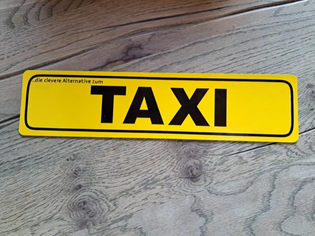 Taxi Schild, selbsthaftend auf Metall!!