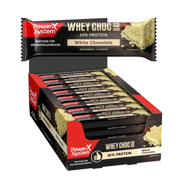 Power System Whey Choc Bar cioccolato bianco, confezione da 50 g, 16