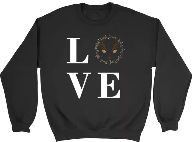Maglione Love Reinder Natale Natale Bambini Bambini Bambini Ragazzi Ragazze Regalo
