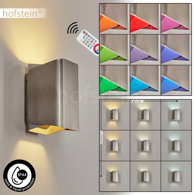 Lámpara LED puerta de casa up & down RGB iDual luces de pared exterior regulables mando a distancia