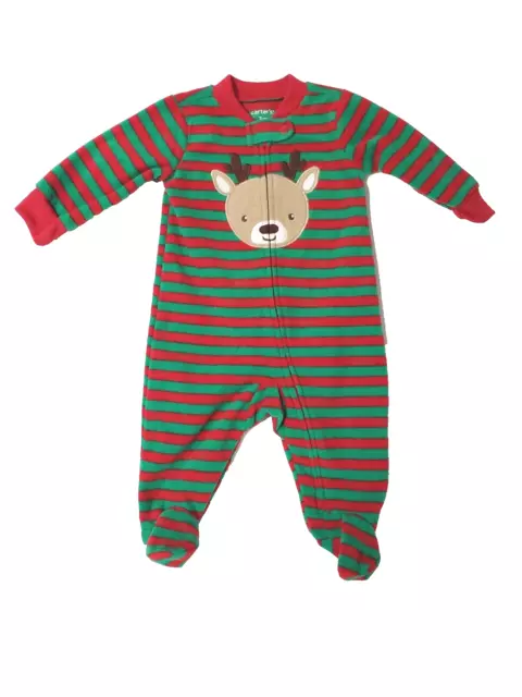 Carters 3 Month Reindeer Sleeper Footie Pajamas Boy Girl Christmas Layette