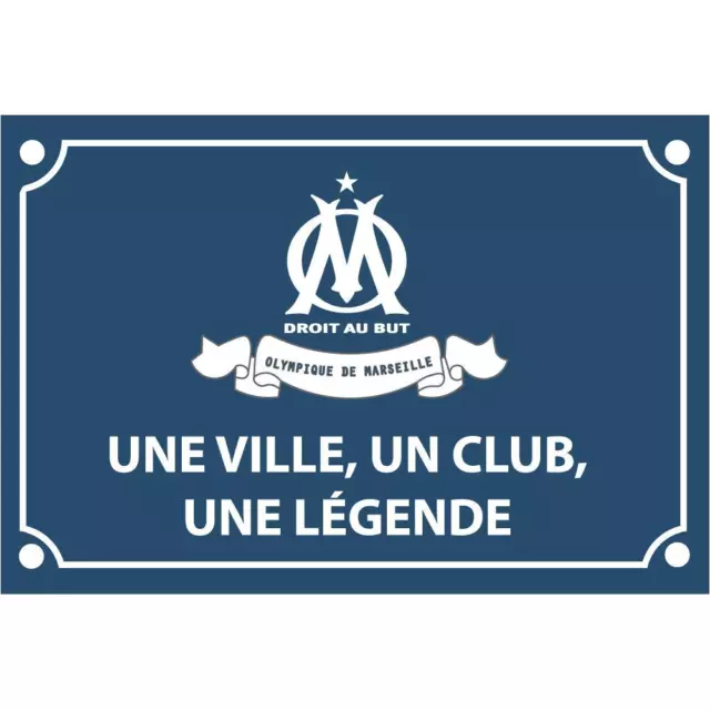 OM Olympique de Marseille Boite aux Lettres Plaque sticker autocollant logo689