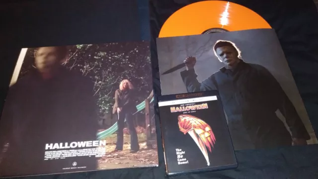 HALLOWEEN 1978 4K ULTRA & Bluray + HALLOWEEN 2018 Limited Ed Vinyl Soundtrack  3