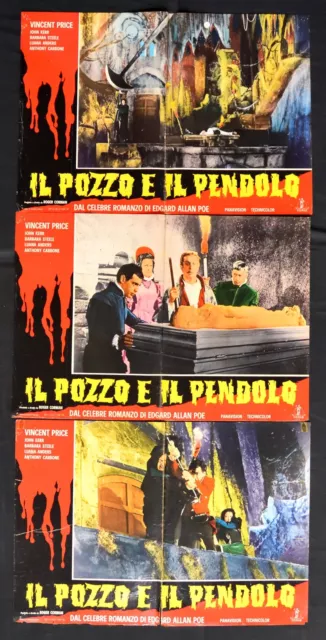 fotobuste IL POZZO E IL PENDOLO Pit Pendulum Corman Price Steele barbara F71