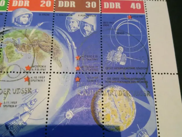 Briefmarken - KB "5 Jahre Weltraumflüge" - Mi. 926-933 mit Sonderstempel 3