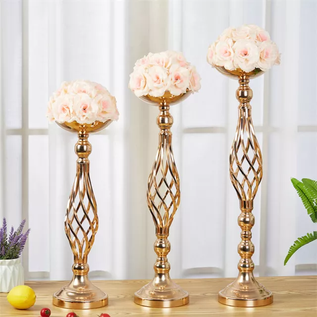 Metal Candle Holder Wedding Centerpiece Flower Rack Candlestick Table Decor