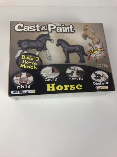 NIB Cast & Paint 3 Horses Casting Kit New Model Kit Skullduggery Usa Made