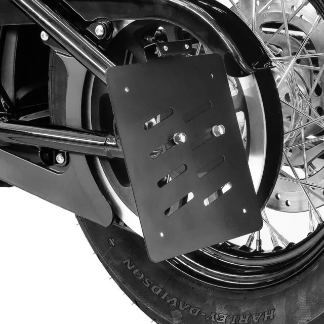 Support de plaque latéral S pour Harley Davidson Softail 18-23 noir 3