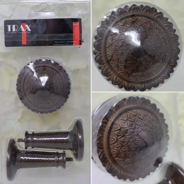 TRAX Decorative Drapery Hold backs Curtain Tieback Holders Hardware Flower HTF